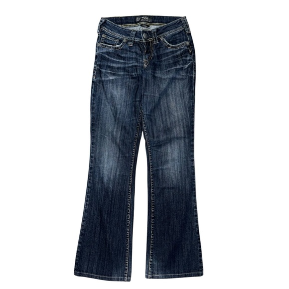 Silver Jeans Denim - Silver Jeans Suki Surplus Bootcut Dark Wash Womens 26x31 Stretch Denim Flare Fit